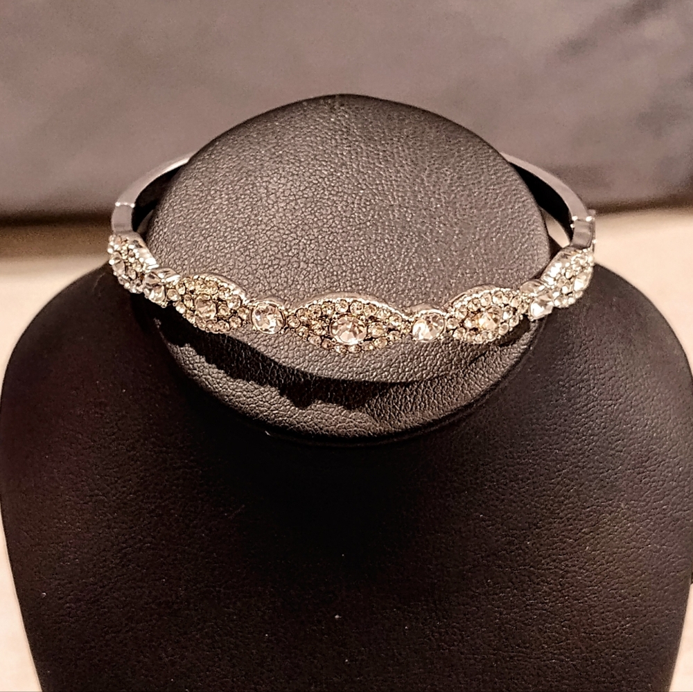 Givenchy Silver Filigree Patterns With Cubic Zirc… - image 1